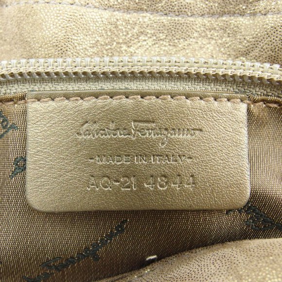 Salvatore Ferragamo tote bag stitch suede �~ leather Authentic used - Picture 8 of 8